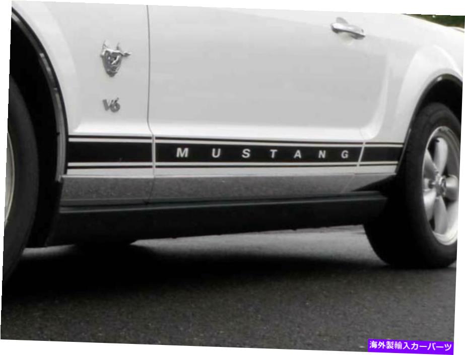 trim panel QAA TH45351ステンレス下部ロッカーパネルトリム2005年から2009年のマスタング向けにセット QAA TH45351 Stainless Lower Rocker Panel Trim 6 Pc Set For 2005-2009 Mustang【並行輸入品】