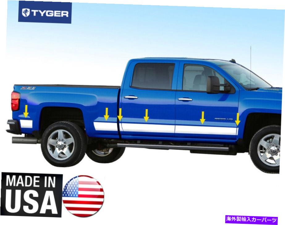 trim panel 14-18のタイガーシルバラードクルーキャブ8 'ロングベッドロッカーパネルトリム5.5' '幅12pc TYGER For 14-18 Silverado Crew Cab 8' Long Bed Rocker Panel Trim 5.5'' Wide 12PC【並行輸入品】|Us Custom Parts Shop USDM