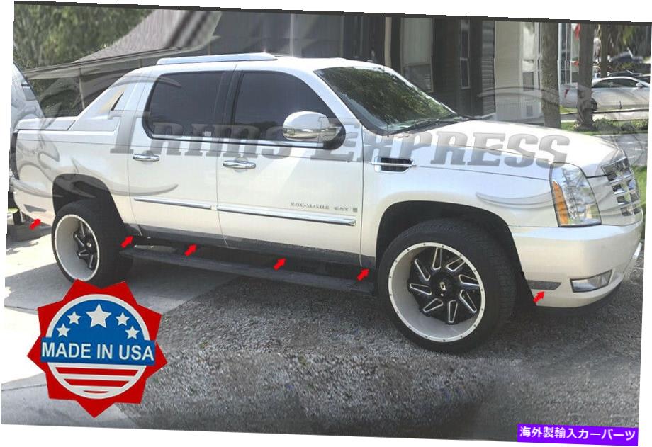 trim panel 2002-2006 Cadillac Escalade Ext Pickup Rocker Panel Trim Side Molding 12pc 4 \