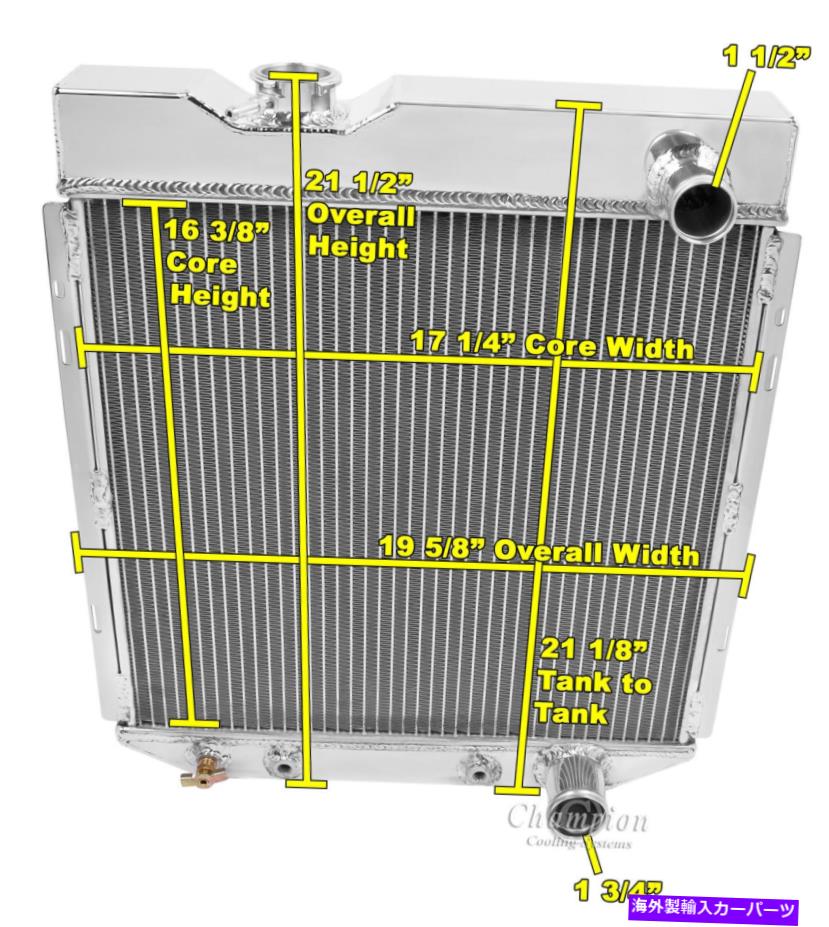 Radiator 64 65 66マスタング3列コアオールアルミニウムアライアントラジエーター（V8エンジン） 64 65 66 Mustang 3 Row Core All Aluminum Alliant Radiator ( For: V8 Engine )【並行輸入品】
