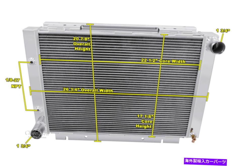Radiator 3列すべてのアルミニウムチャンピオンRRラジエーターCC6063 3 Row All Aluminum Champion RR Radiator CC6063【並行輸入品】