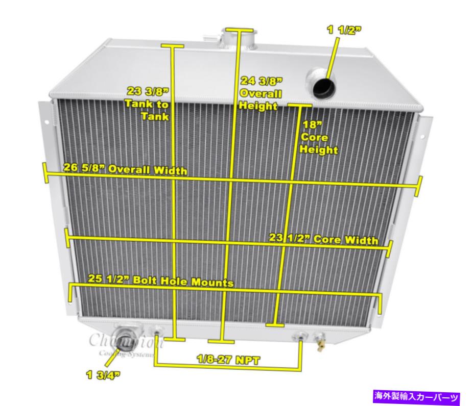 Radiator 3列RSチャンピオンラジエーター1972 73 74 75 76 77 78 1979 FORD F-100 3 Row RS Champion Radiator for 1972 73 74 75 76 77 78 1979 Ford F-100【並行輸入品】