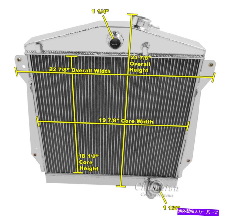 Radiator 3列のパフォーマンスチャンピオンラジエーター1943 44 45 46 47 1948シボレーカー 3 Row Performance Champion Radiator for 1943 44 45 46 47 1948 Chevrolet Cars【並行輸入品】