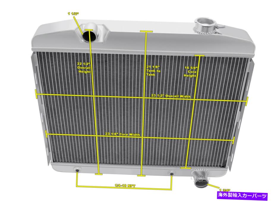 Radiator 1957年の3列のスーパーチャンピオンラジエーターシボレーベルエアL6エンジン＃CC57L6 3 Row Super Champion Radiator for 1957 Chevrolet Bel Air L6 Engine #CC57L6【並行輸入品】