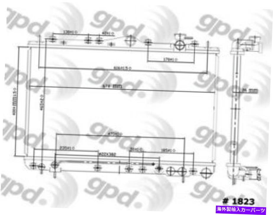 Radiator ラジエーターは1995-1998ヒュンダイソナタグローバルパーツに適合します Radiator fits 1995-1998 Hyundai Sonata GLOBAL PARTS【並行輸入品】