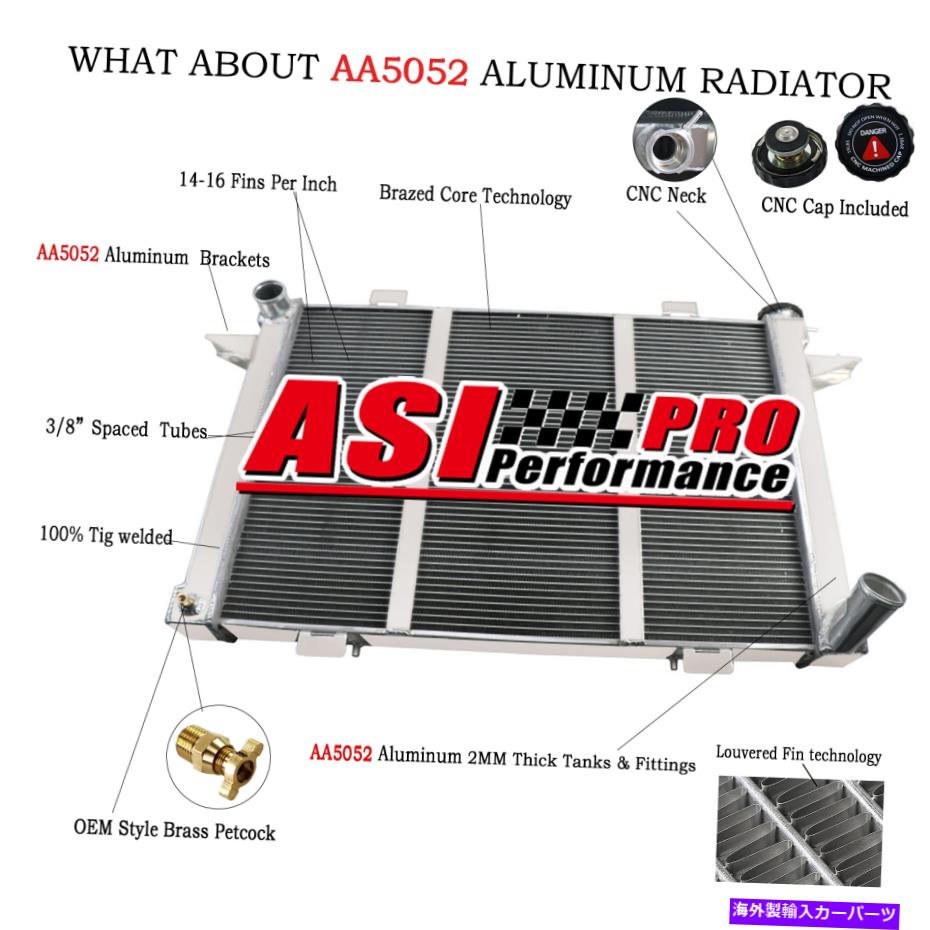 Radiator 3列アルミニウムラジエーター89-93ダッジRAM用のD250 D350トラックピックアップ5.9Lディーゼル 3 Row Aluminum Radiator 89-93 for Dodge Ram W/D250 D350 Truck Pickup 5.9L DIESEL【並行輸入品】