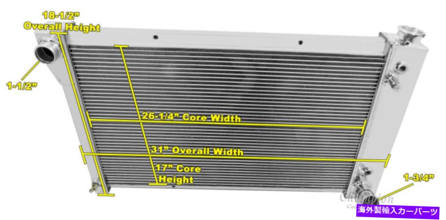 Radiator 1967 68 69 70 71 72シボレーCシリーズ3列卒業生CAラジエーター 1967 68 69 70 71 72 Chevrolet C Series 3 Row Alum CA Radiator【並行輸入品】