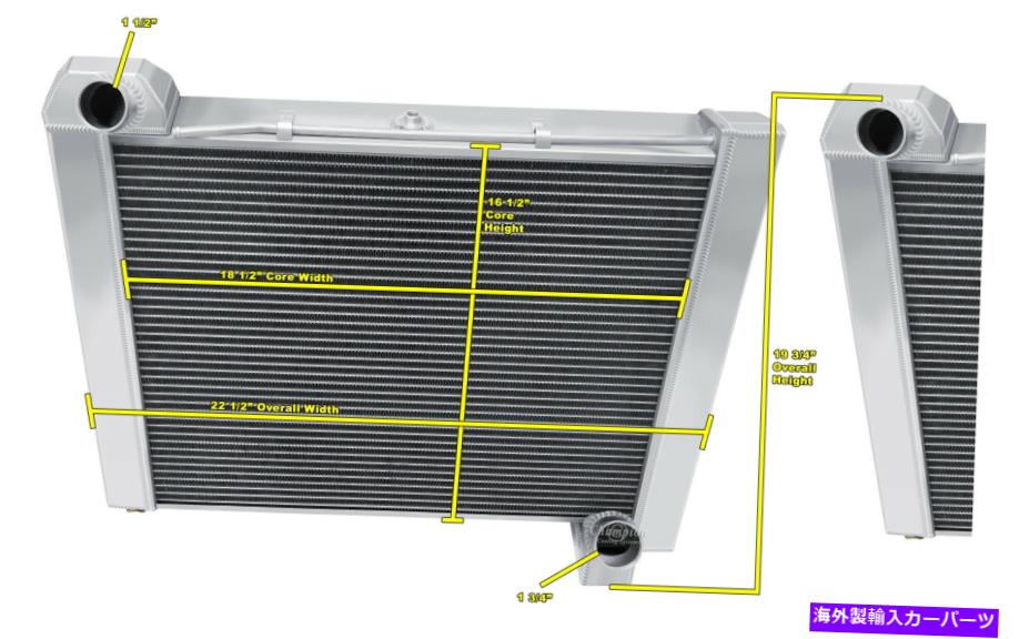 Radiator 3列のコールドチャンピオンラジエーター1961 1962シボレーコルベットV8エンジン#CC6162B 3 Row Cold Champion Radiator for 1961 1962 Chevrolet Corvette V8 Engine #CC6162B【並行輸入品】