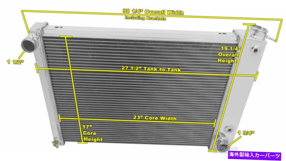 Radiator 67 68 69シボレーカマロビッグブロック /ファイアバードトランスアム3列オールアルミニウムラジエーター 67 68 69 CHEVY CAMARO BIG BLOCK / FIREBIRD TRANS AM 3 ROW ALL ALUMINUM RADIATOR【並行輸入品】