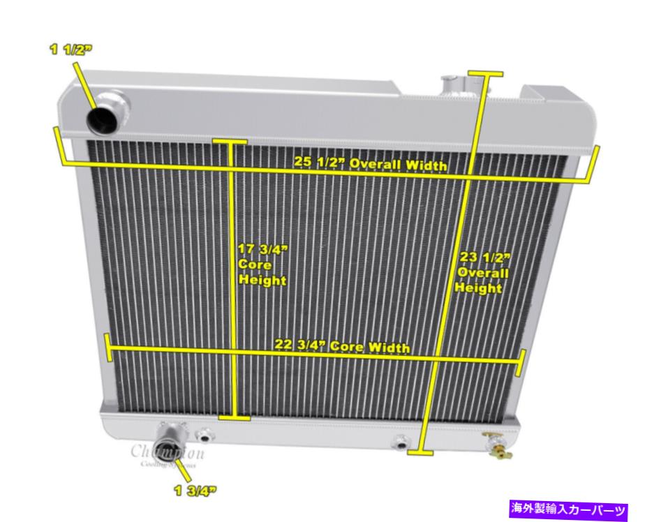 Radiator 3列のロッキンチャンピオンラジエーター1961 1962 Oldsmobile 88＃CC2284 3 Row Rockin Champion Radiator for 1961 1962 Oldsmobile 88 #CC2284【並行輸入品】