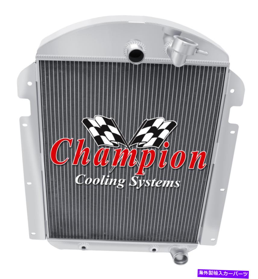 Radiator 3列のコールドチャンピオンラジエーター1940年シボレーKC V8変換＃CC3940CH 3 Row Cold Champion Radiator for 1940 Chevrolet KC V8 Conversion #CC3940CH【並行輸入品】