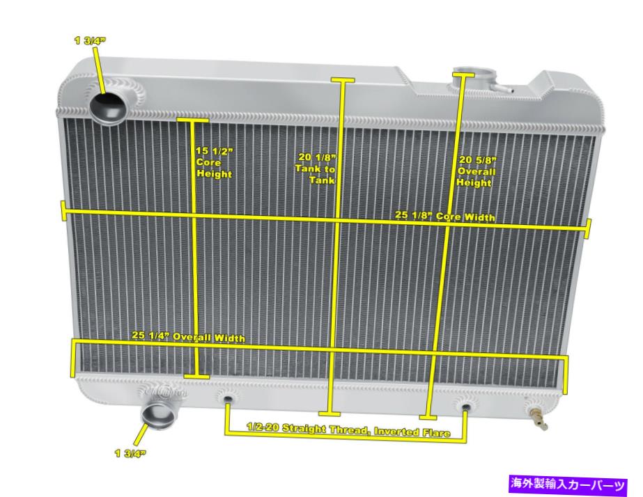 Radiator 3列のロッキンチャンピオンラジエーター1964 Oldsmobile F85 V8エンジン＃CC64ol 3 Row Rockin Champion Radiator for 1964 Oldsmobile F85 V8 Engine #CC64OL【並行輸入品】