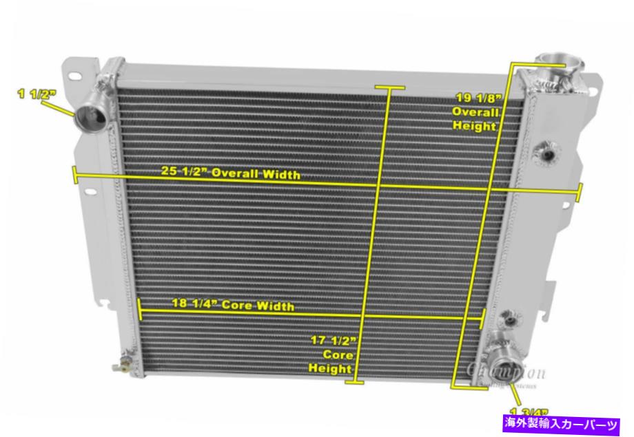 Radiator 1987-2006 Jeep Wrangler YJ Chevy構成の3列RNチャンピオンラジエーター 3 Row RN Champion Radiator for 1987 - 2006 Jeep Wrangler YJ Chevy Configuration【並行輸入品】