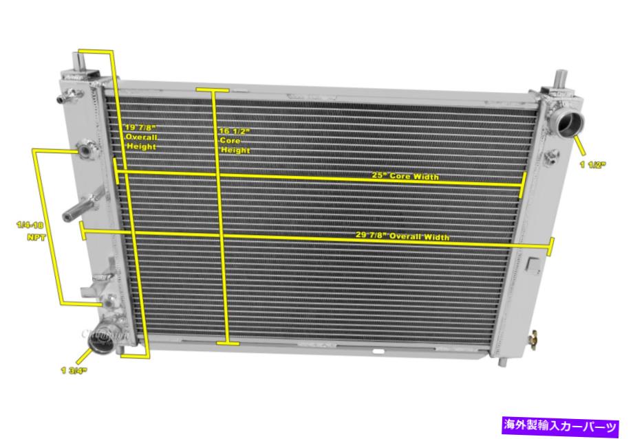 Radiator 1997年-2004フォードマスタングV8エンジン＃CC2139の3列のロッキンチャンピオンラジエーター 3 Row Rockin Champion Radiator for 1997 - 2004 Ford Mustang V8 Engine #CC2139【並行輸入品】