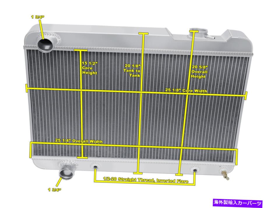 Radiator 1964年のオールドモビルカトラスV8エンジン＃CC64olの3列モンスターチャンピオンラジエーター 3 Row Monster Champion Radiator for 1964 Oldsmobile Cutlass V8 Engine #CC64OL【並行輸入品】