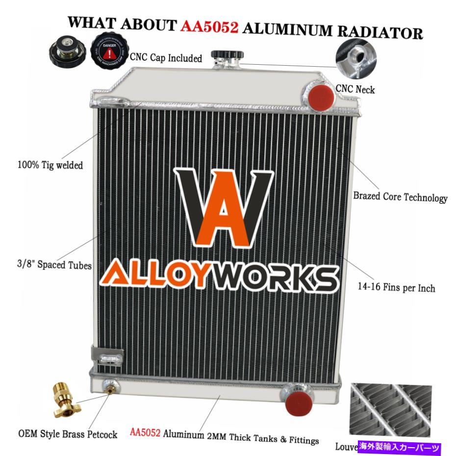 Radiator 1950-1961 1952 Jaguar Mk 7 8 9 Mark VII/VIII/IX MTの4列アルミニウムラジエーター 4 Row Aluminum Radiator For 1950-1961 1952 Jaguar MK 7 8 9 Mark VII/VIII/IX MT【並行輸入品】