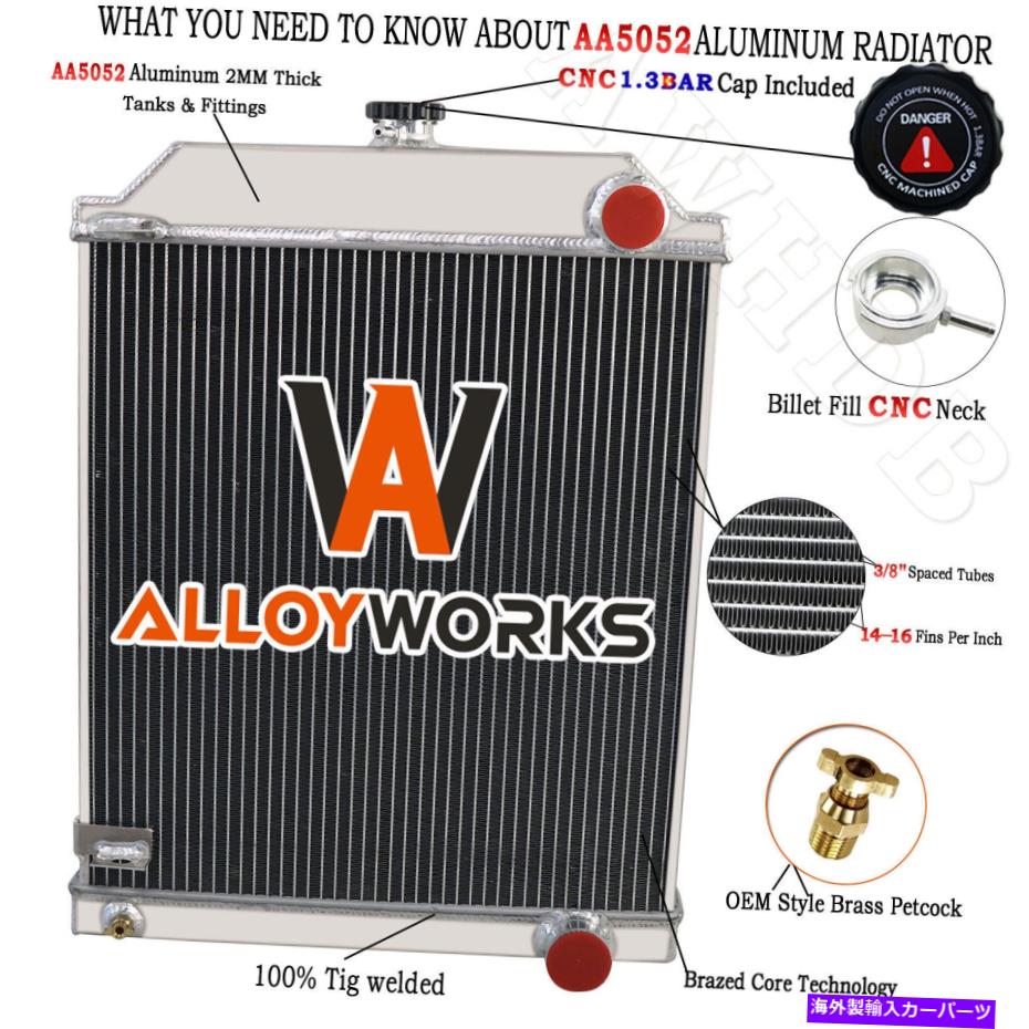Radiator アルミニウム4列ラジエーターフィット1951-1961ジャガーMK7 MK8 MK9マークVII VIII IX MT Aluminum 4 Rows Radiator Fits 1951-1961 JAGUAR MK7 MK8 MK9 Mark VII VIII IX MT【並行輸入品】