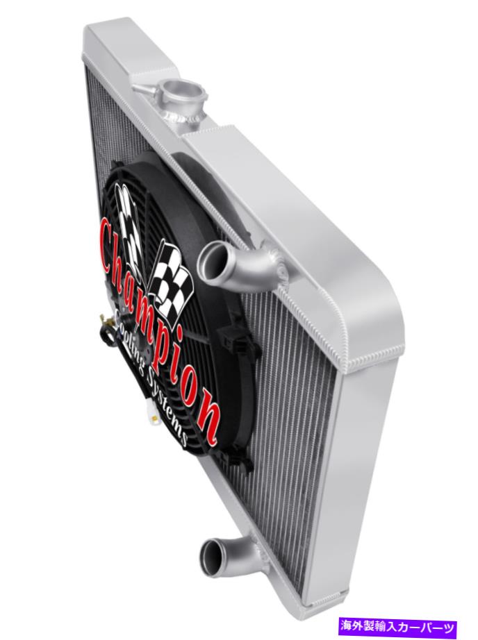 Radiator 3列のウエスタンチャンピオンラジエーターW/ 14インチファン1963ポンティアックテンペストV8エンジン 3 Row Western Champion Radiator W/ 14\