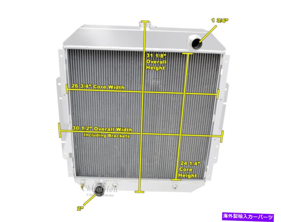 Radiator 1968年から1977年のフォードFシリーズの3列QAラジエーター 3 Row QA Radiator For 1968 - 1977 Ford F-Series【並行輸入品】