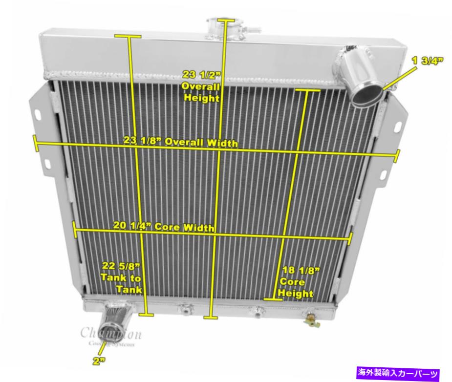 Radiator 1955 1956 1957 Ford Thunderbird＃MC5557の4列レーシングチャンピオンラジエーター 4 Row Racing Champion Radiator for 1955 1956 1957 Ford Thunderbird #MC5557【並行輸入品】