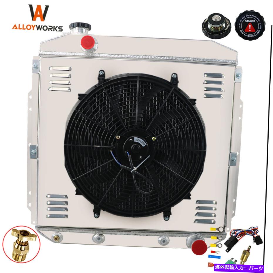 Radiator 53-56フォードF100 F250 F350トラックピックアップシボレーエンジンの3ROWラジエーターシュラウドファン 3ROW RADIATOR SHROUD FAN FOR 53-56 Ford F100 F250 F350 Truck Pickup Chevy Engine【並行輸入品】