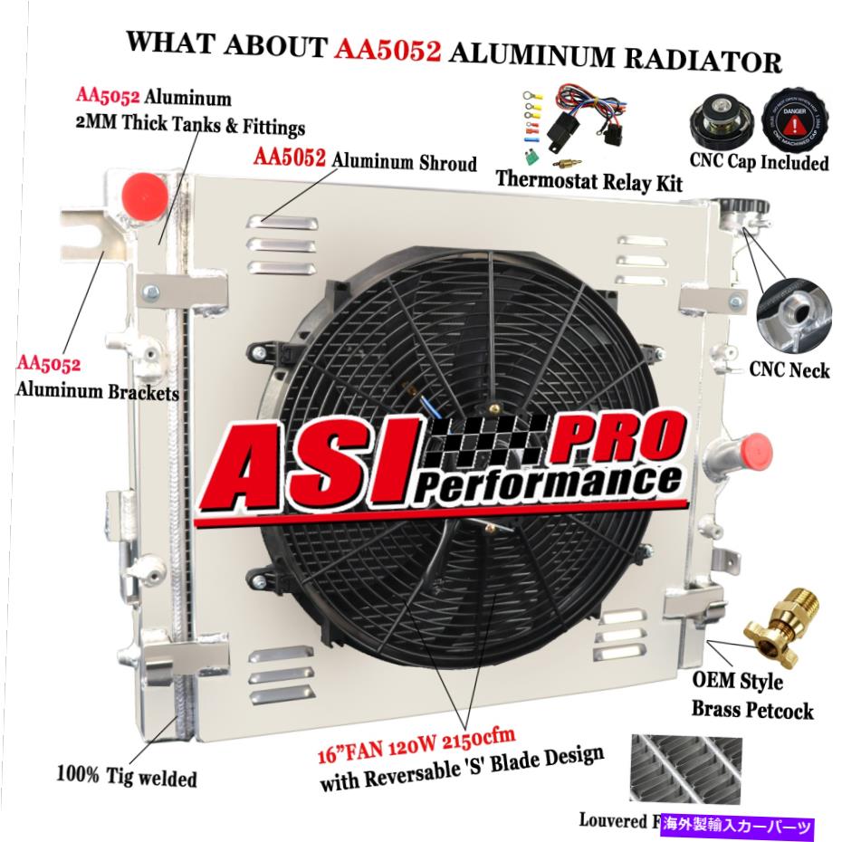 Radiator 3ROWアルミニウムラジエーターシュラウドファン +ジープラングラーJK V6 3.8L 2007?2018用リレー 3row Aluminum Radiator Shroud Fan +Relay For Jeep Wrangler JK V6 3.8L 2007~2018【並行輸入品】｜Us Custom Parts Shop USDM