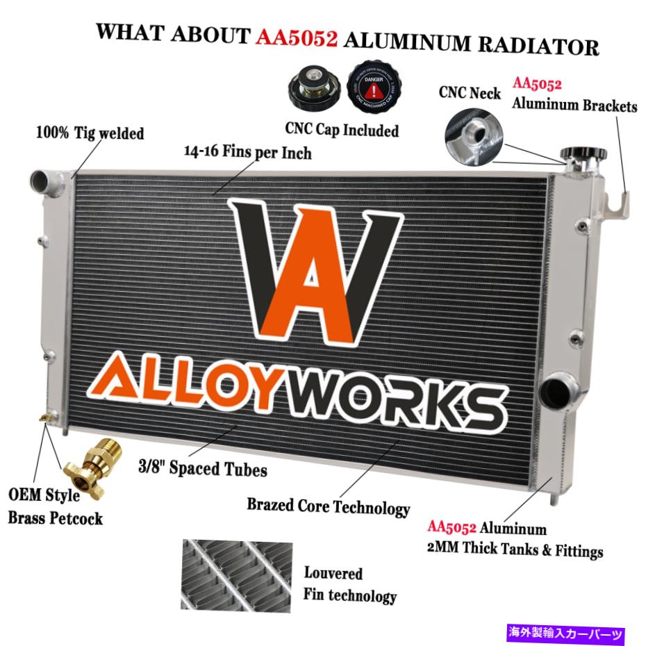 Radiator 1994年から2002年のダッジRAM 2500 3500 5.9L L6ターボディーゼル4列アルミニウムラジエーター For 1994-2002 Dodge Ram 2500 3500 5.9L L6 Turbo Diesel 4 Row Aluminum Radiator【並行輸入品】