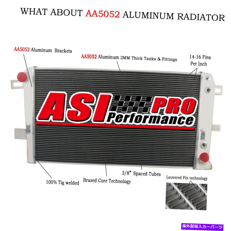 Radiator ラジエーター4列フィット2001-2005シボレーシルバード2500 HD 3500 HD 6.6Lデュラマックス Radiator 4 Row Fit 2001-2005 Chevrolet Silverado 2500 HD 3500 HD 6.6l Duramax AT【並行輸入品】