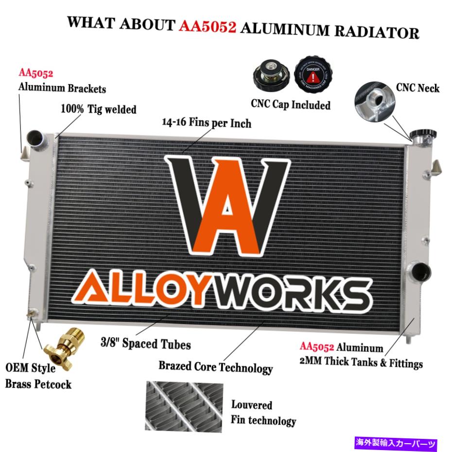 Radiator 1994年から2002年のダッジRAM 2500 3500 5.9Lディーゼルカミンズの4列アルミニウムラジエーター 4 Row Aluminum Radiator For 1994-2002 Dodge Ram 2500 3500 5.9L Diesel Cummins【並行輸入品】