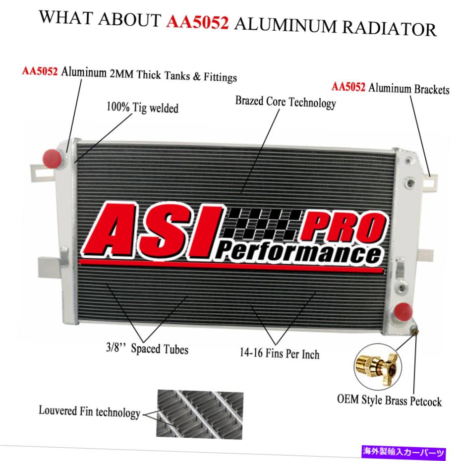 Radiator 4列ラジエーターフィット2001?2005シボレーシルバラード2500 HD 3500 HD 6.6Lデュラマックス 4 Row Radiator fit 2001~2005 Chevrolet Silverado 2500 HD 3500 HD 6.6l Duramax AT【並行輸入品】