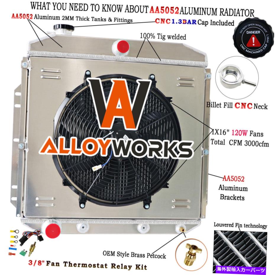 Radiator 3列のラジエーター+シュラウドファン1953-1956 FORD F-100 F250 F350ピックアップトラックL6 V8 3 Row Radiator+Shroud Fan for 1953-1956 Ford F-100 F250 F350 Pickup Truck L6 V8【並行輸入品】