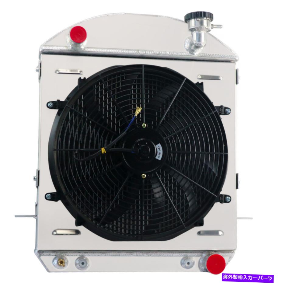 Radiator 3列ラジエーターシュラウドファンリレー1917-27 19フォードモデルTバケツシボレーエンジン 3 Row Radiator Shroud Fan Relay For 1917-27 19 Ford Model T Bucket Chevy Engine【並行輸入品】