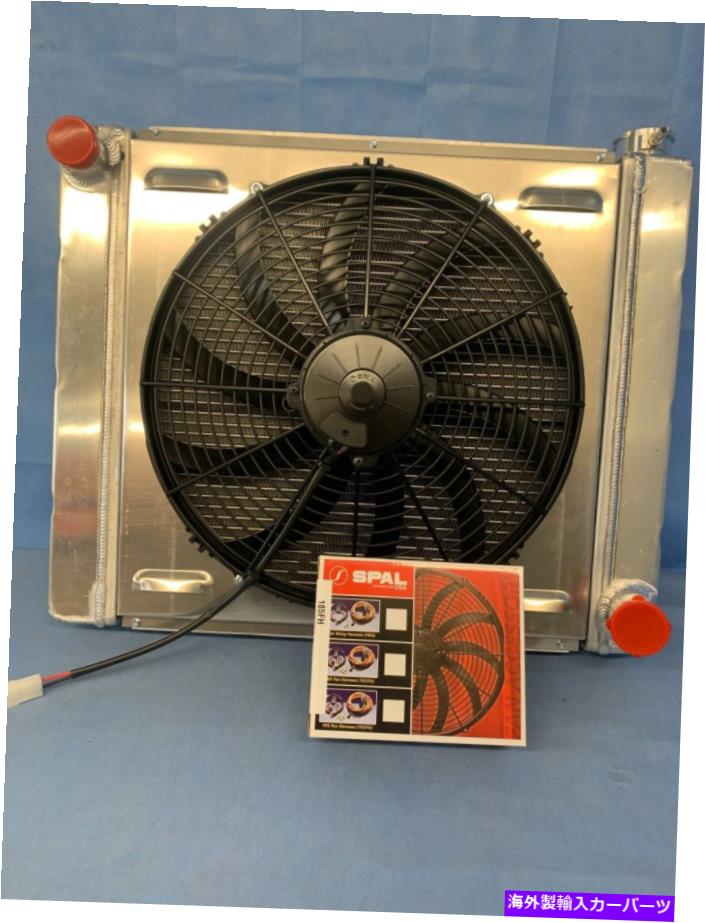 Radiator 24x19 gm/ chevyアルミニウムラジエーターとシュラウド付きシュラウド＆配線 24X19 GM/CHEVY ALUMINUM RADIATOR & SHROUD W/ SPAL FAN & WIRING【並行輸入品】