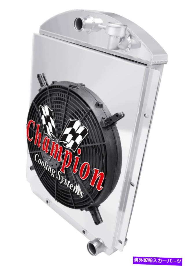 Radiator 3列PRチャンピオンラジエーター、16インチファン、シュラウド-1941-1946シボレートラックスモールブロックV8 3 Row PR Champion Radiator,16\