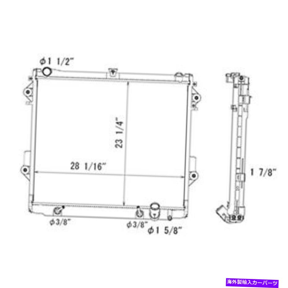 Radiator 新しいラジエーター1-row 1 1/2インチインレット1 5/8インチアウトレット1640050380 New Radiator 1-Row 1 1/2 inch Inlet 1 5/8 inch Outlet 1640050380【並行輸入品】