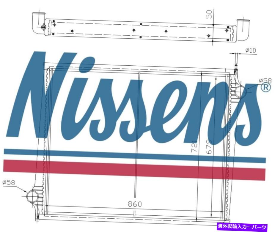 Radiator Nissens Coolant Radiator 64068A for Scania 4-Serie（1996）94c 220など Nissens Coolant Radiator 64068A for SCANIA 4-SERIE (1996) 94C 220 etc【並行輸入品】