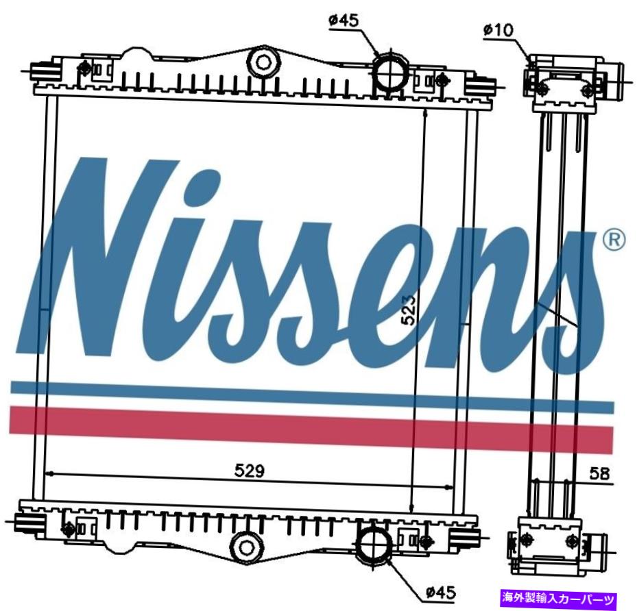 Radiator Nissens Coolant Radiator 614450 for DAF LFシリーズ（2001）LF 45.130など Nissens Coolant Radiator 614450 for DAF LF SERIES (2001) LF 45.130 etc【並行輸入品】｜Us Custom Parts Shop USDM