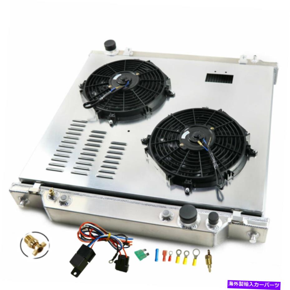 Radiator 99-05フォードF250 F350 F53スーパーデューティ6.8L 7.3L用の4列のラジエーター+ファンシュラウドキット 4 Row Radiator+Fan Shroud Kits for 99-05 Ford F250 F350 F53 SUPER DUTY 6.8L 7.3L【並行輸入品】
