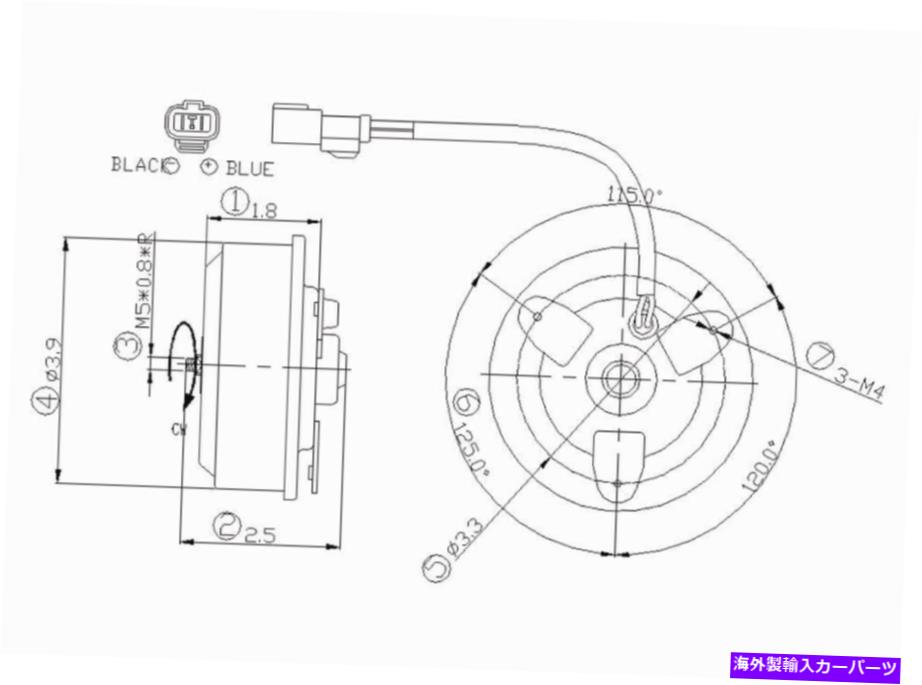 コンデンサー A/CコンデンサーファンモーターRight Tyc 630920 A/C Condenser Fan Motor Right TYC 630920【並行輸入品】