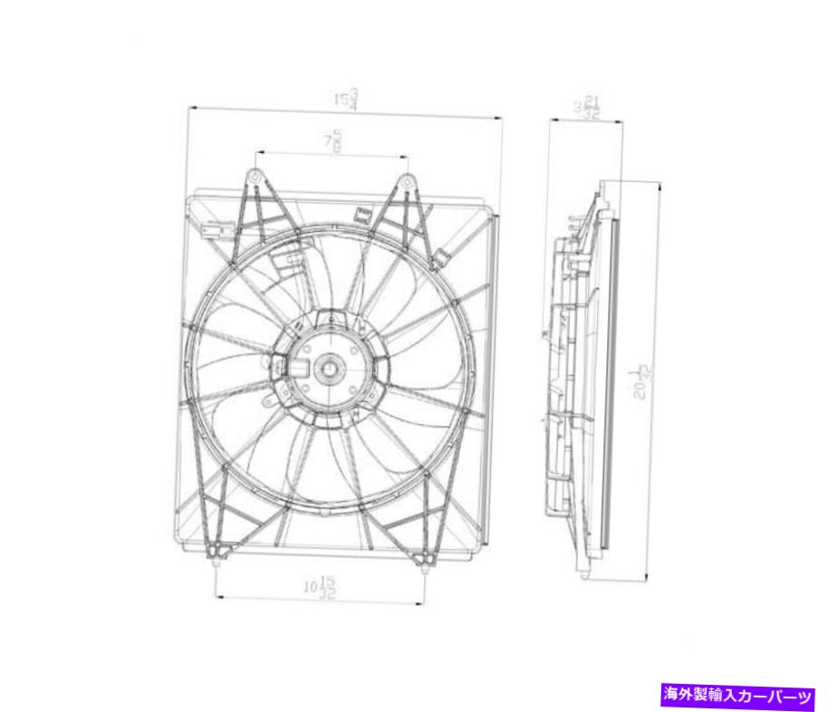 コンデンサー A/CコンデンサーファンアセンブリTYC 611360フィット11-17ホンダオデッセイ A/C Condenser Fan Assembly TYC 611360 fits 11-17 Honda Odyssey【並行輸入品】