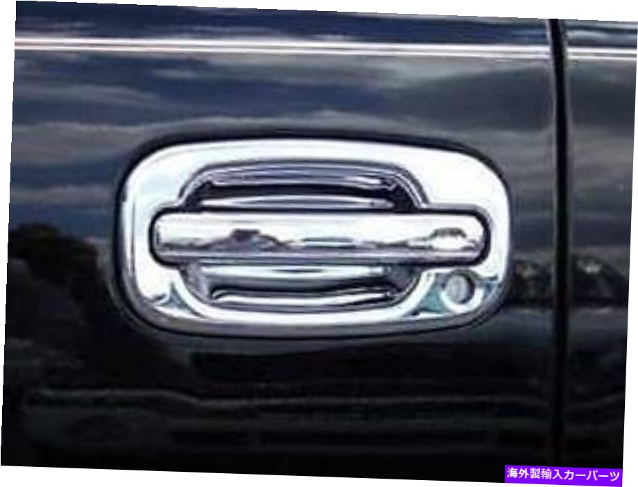 クロームカバー シボレーシルバラードにフィットする1999-06 ABSクロムドアハンドルカバー2ドア Fits The Chevy Silverado 1999-06 ABS Chrome Door Handle Covers 2 Door【並行輸入品】