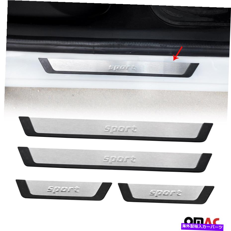 クロームカバー フォードレンジャードアシルシルカバープロテクターガードフレキシブルS.スチールトリム用 For Ford Ranger Door Sill Cover Protector Guard Flexible S. Steel Trim【並行輸入品】