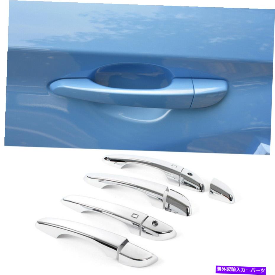 クロームカバー ドアハンドルキャッチクロムカバートリムモールディングK401 9PCS 2018 KONA Door Handle Catch Chrome Cover Trim Molding K401 9Pcs for HYUNDAI 2018 Kona【並行輸入品】