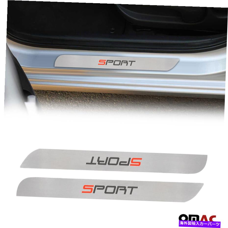 クロームカバー カードアシルスカフモールディングスポーツガードカバーデジタルプリントフィットアルファロメオ Car Door Sill Scuff Molding Sport Guard Cover Digital Printed Fits Alfa Romeo【並行輸入品】