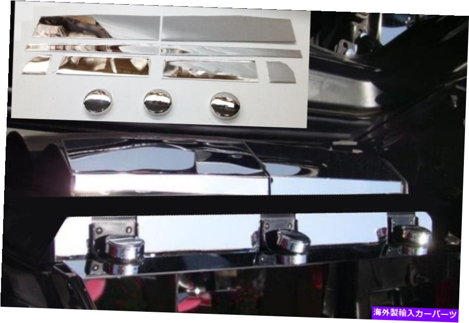 エンジンカバー Corvette 1991-1993 11 PCステンレスエアフルターカバーWクロームキャップエンジンパーツ Corvette 1991-1993 11 Pc Stainless AIR FlLTER COVER w CHROME CAPS engine parts【並行輸入品】