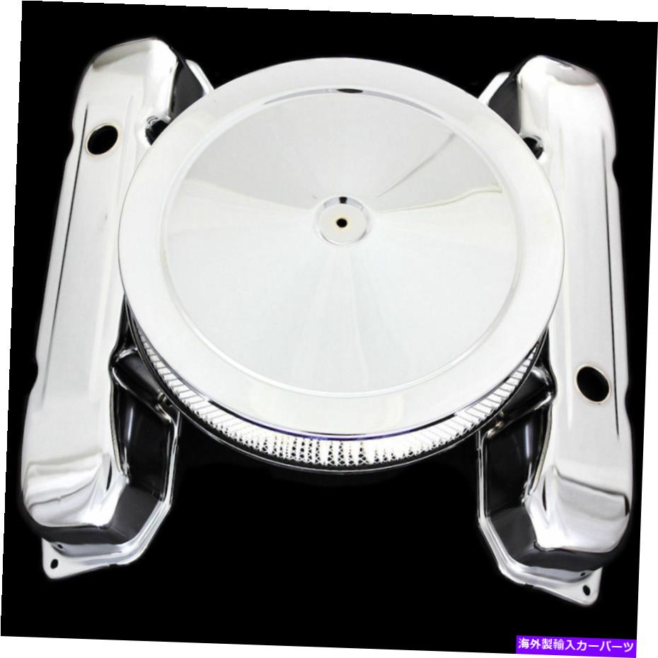 エンジンカバー MOPAR 361 383 440ダッジエンジン用のクロムバルブカバーとエアクリーナー Chrome Valve Covers and Air Cleaner For Mopar 361 383 440 Dodge Engines【並行輸入品】