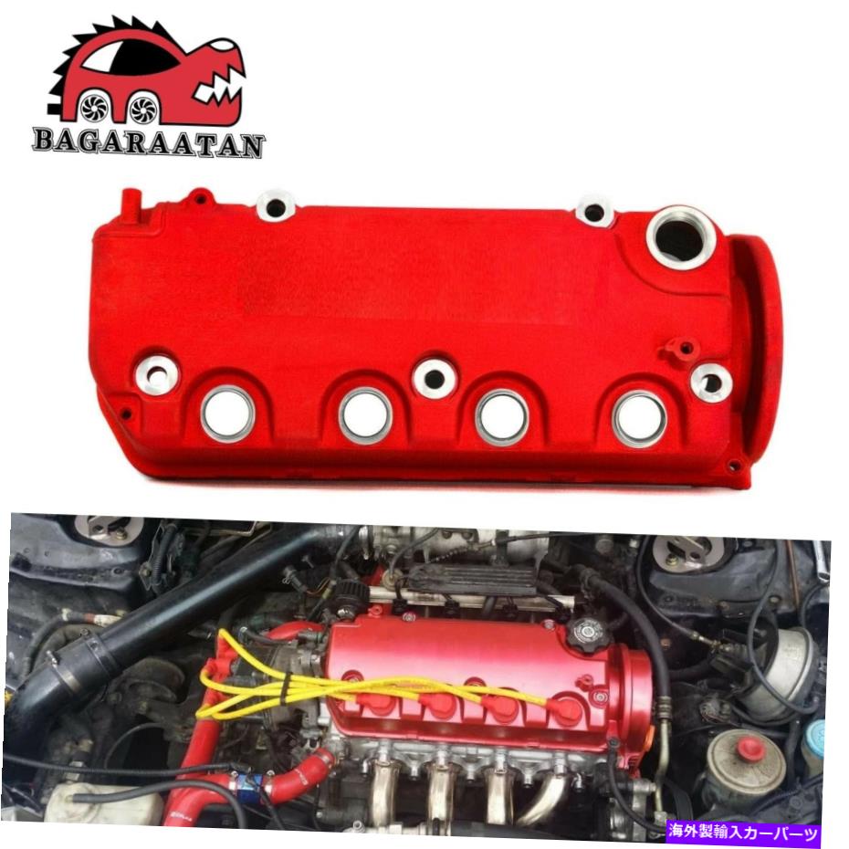 エンジンカバー ホンダシビックVTEC D16 VTEC D16Y8 D16Z6赤のロッカーレーシングエンジンバルブカバー Rocker Racing Engine Valve Cover for Honda Civic VTEC D16 VTEC D16Y8 D16Z6 Red【並行輸入品】