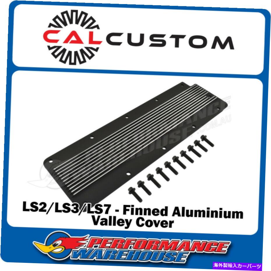 エンジンカバー CALカスタムGM LS2 LS3 LS7エンジンバレーカバーブラックフィンのアルミニウムCAL-3796BK Cal Custom GM LS2 LS3 LS7 Engine Valley Cover Black Finned Aluminium CAL-3796BK【並行輸入品】
