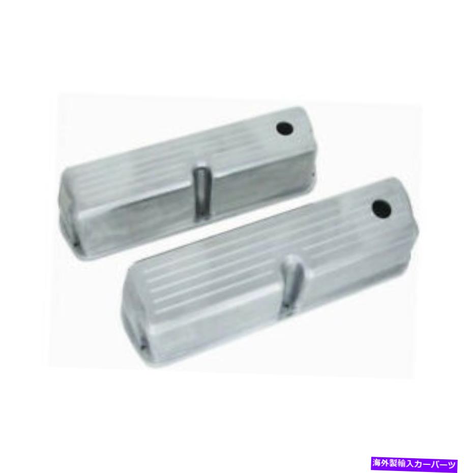 エンジンカバー RPCエンジンバルブカバーセットR6172; SBF用のボールミルド研磨アルミニウム RPC Engine Valve Cover Set R6172; Ball-Milled Polished Aluminum for SBF【並行輸入品】
