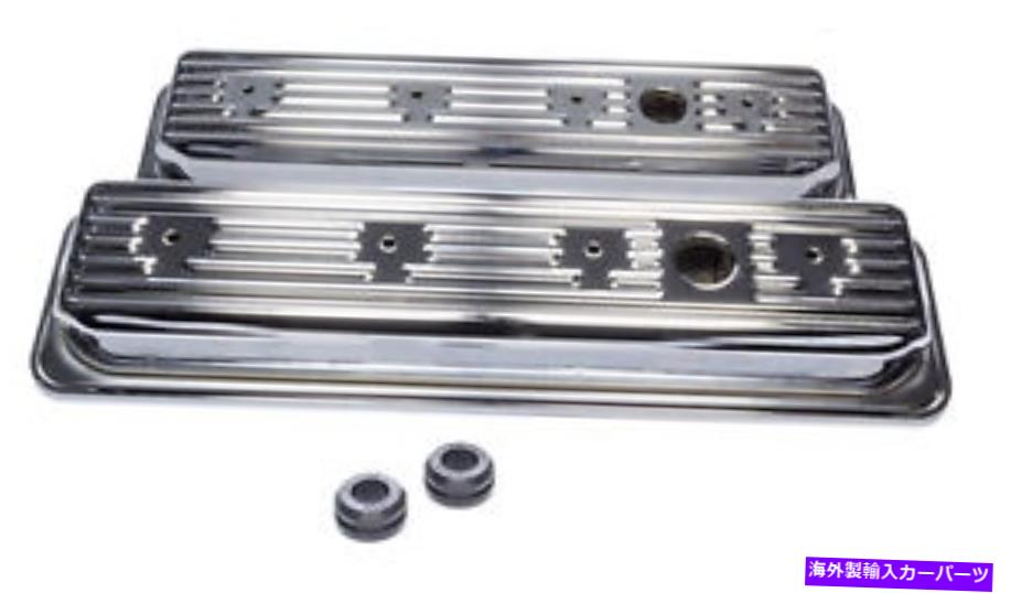 エンジンカバー Edelbrock SBC Signature Series Valve Coveセット-Chrome4446 EDELBROCK SBC Signature Series Valve Cove Set - Chrome 4446【並行輸入品】
